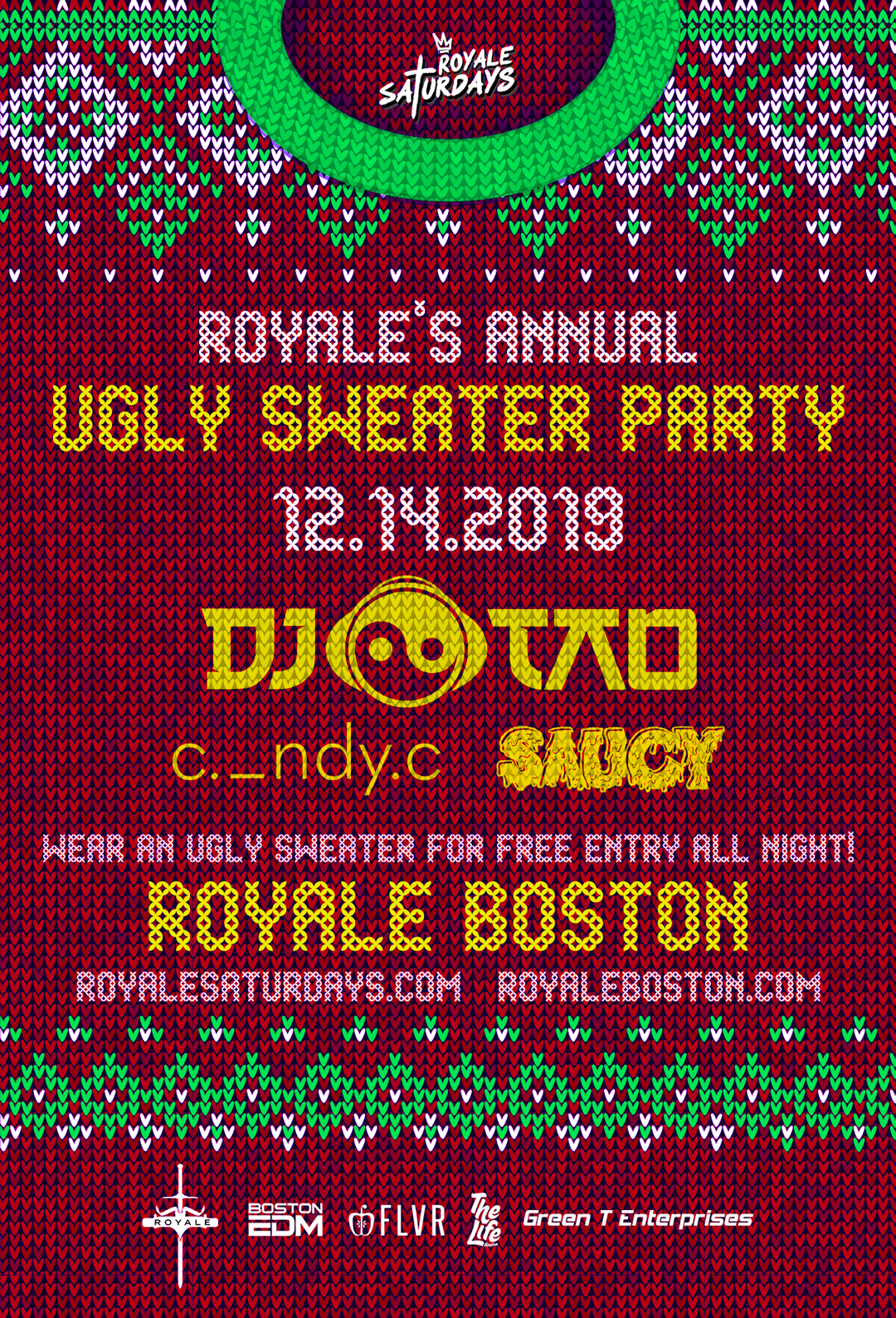 Royale Saturdays: Ugly Sweater Party